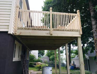 Photos by Canady Construction & Home Improvement #1 10x20 Deck with sliding glass door addition