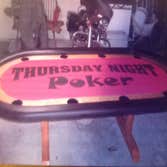 Custom built poker table