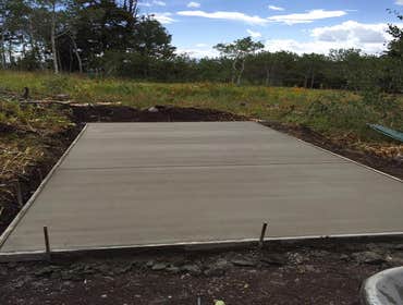 Garage floors and shed pads