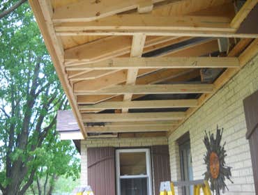 Soffit rebuild after tree fell