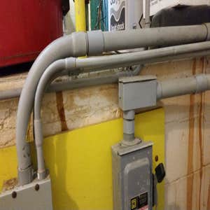 Greene Valley Recreation Club Pool Heater These are pictures of a pool heater replacement. I had to demo the old conduit and wire from the existing...