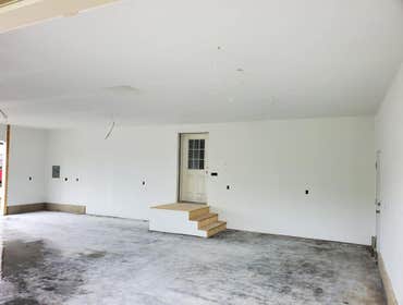 Garage drywall completion