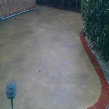 Cement overlay on patio