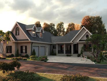 Davis Residential The client had a dream house for a long time and a limited budget for a ranch-style singly family house along with a future bonus roo