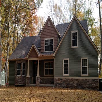 New Home with stone front