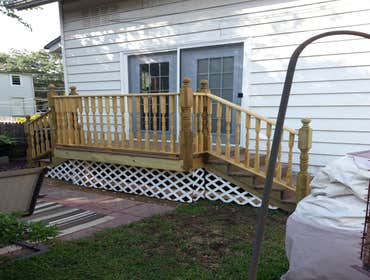 FRENCH DOORS & SMALL DECK (Salem NJ) French doors, and deck installed in a home in Salem county NJ.