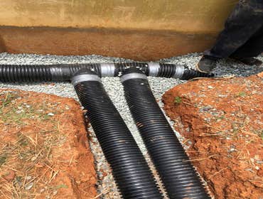 French drainage installation