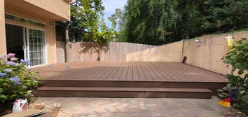 Replaced deck Replaced deck that was falling apart and rotted with new compost decking