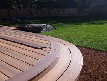 fiberon IPE curved deck