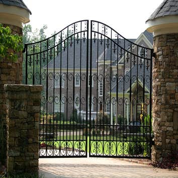 Residential Gates, Subdivision Entry gates, roadwork, stonework etc. Commercial gates These are a set of gates a client ordered for their property. The
