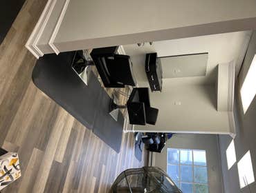 Photos by F Squared LLC #1 Renovated Beauty Salon
Demolition, framing, electrical, plumbing, drywall, paint, trim and flooring, also set up styling st
