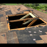 Photos by Southern Roofing & Repairs LLC #4 Removed rotted plywood where the owner had a large leak and replaced with new CDX plywood new underlayment 