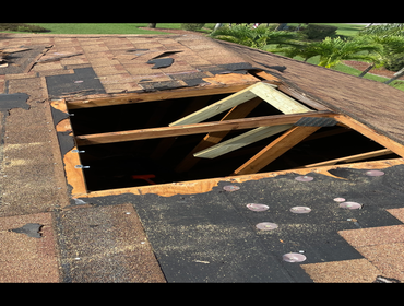 Photos by Southern Roofing & Repairs LLC #4 Removed rotted plywood where the owner had a large leak and replaced with new CDX plywood new underlayment 