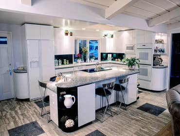 1996: Modernized Mountain Remodel The client felt this renovated kitchen is the one they would have built back in 1981 if their budget then would have 