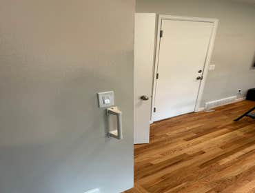 Photos by Mountain Range Electric LLC #2 Electrical rough and final for a remodeled basement and upstairs bathroom. New wafer, recessed, lighting, and 