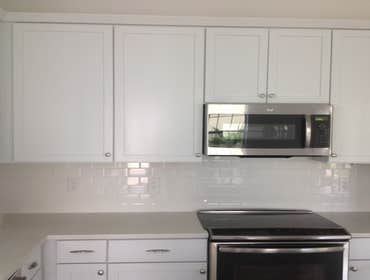 Modern Kitchen, white granite