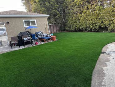 Pet Friendly Backyard Turf & Gravel