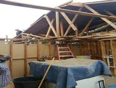 Photos from Peace River Construction LLC Custom home for local Architect.
Complete shell : slab to roof dry-in.
