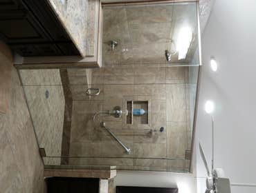 Custom Bathroom Jane's master bathroom.