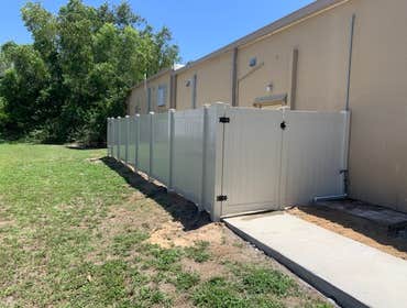 Wood and Vinyl Fence
