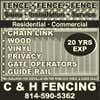 C&H Fencing logo