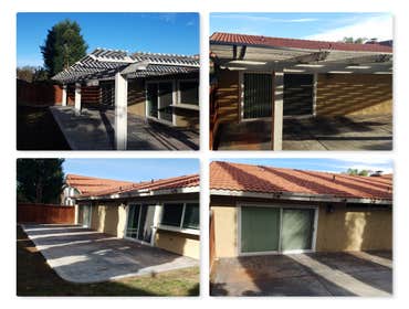 Patio cover removal Corona before/after