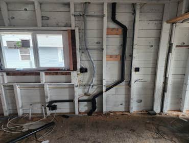 New drain and vent piping