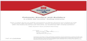 Potomac Roofers and Builders