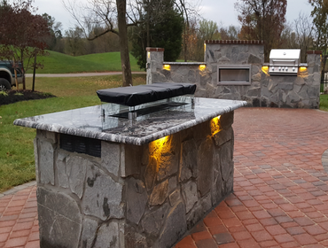 Outdoor fire table