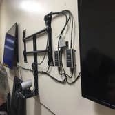 Crestron DMs to 6-Panel Video Wall, with IP Cameras, Suspended Microphones, and Recessed Speakers for Conference Room, NASA, Palmdale, CA