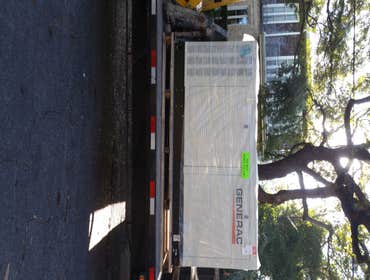 Photos by Solarator Electric LLC #1 Installation of a Generac whole house generator. This is a large 70kW generator. It's installed at a large home in 