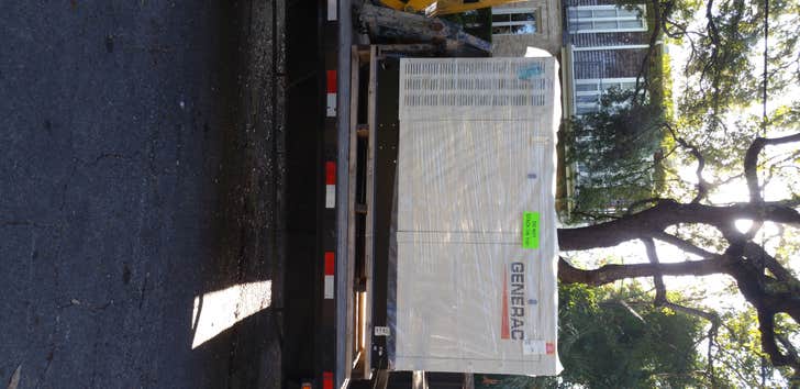 Photos by Solarator Electric LLC #1 Installation of a Generac whole house generator. This is a large 70kW generator. It's installed at a large home in 