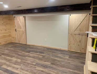Barn Doors in Basement