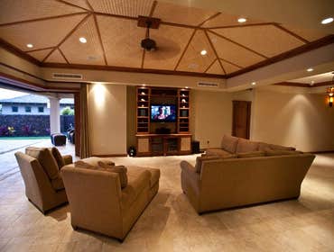 Custom home living room