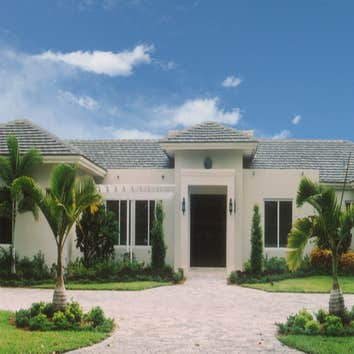 Front view of new house