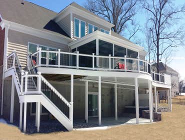 Maintenance free curved deck
