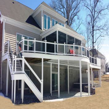 Maintenance free curved deck