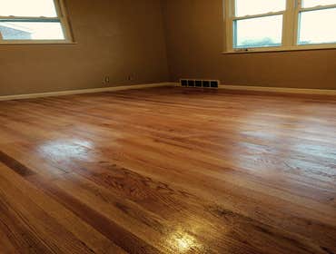 Refinish Hardwood Floors on Graham Sanded and refinished hardwood floors.