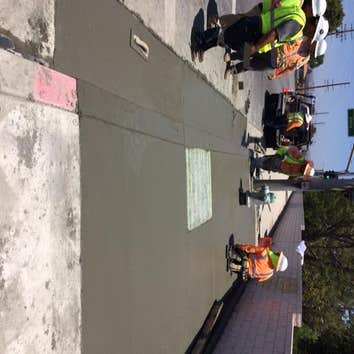 Albertsons Distribution Center, Brea, Ca. - Site Work Arke Construction, Inc. placing and finishing site concrete for the Albertsons Distribution Cente