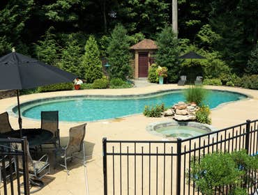 Photos from Crystal Blue Aquatics Llc New Construction of pool with full automation, LED lighting, high end travertine patio decking, beautiful water f