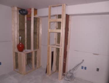Photos from Vh improvement inc transforms a room in the basement into a media room