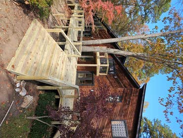 McCray Project Yellawood Deck 10ft x 19ft / 18ft x 34ft / 6ft x 10ft
Custom Treated Yellawood Deck
Full Stainless Steel Cable Railing
Large Custom Grow