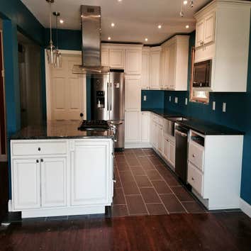 Kitchens by Five Star Contracting LLC These are photos of clients kitchen we remodeled. Removed a load bearing wall, Changed the direction of the stair