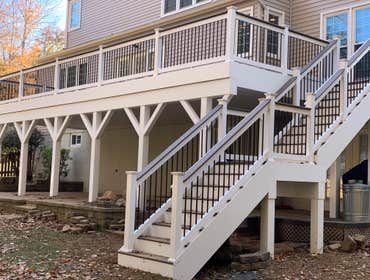 Photos by Atlas Remodeling Group #2 Huge Trex Balcony Deck.
Inspections passed on the first try and customers satisfaction is our main priority.