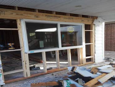 Remodeled wall with window install