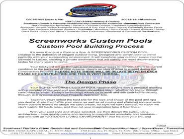 Pool Build Process - Screenworks Custom Pools 2022 Pool Build Process - Screenworks Custom Pools 2022