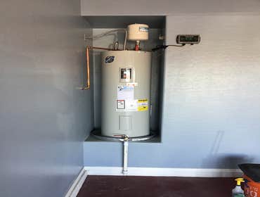 New 50- Gallon Electric Bradford white water heater installation.