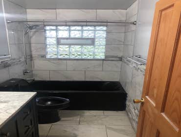 Photos by Allied Innovation Group #1 Examples of our flooring repair/refurbishment and bathroom remodeling at multiple locations