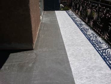 Manzanita , Lake Forest deck water proofing, re flash and paper sliding doors, re stucco, paint