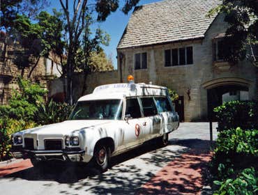 Our Vintage 1972 Oldsmobile ambulance at Greystone Estate